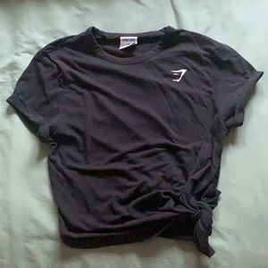 Gymshark crop tee in black